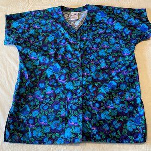 S.C.R.U.B.S. WOMEN'S M SCRUB TOP WITH SNAPS